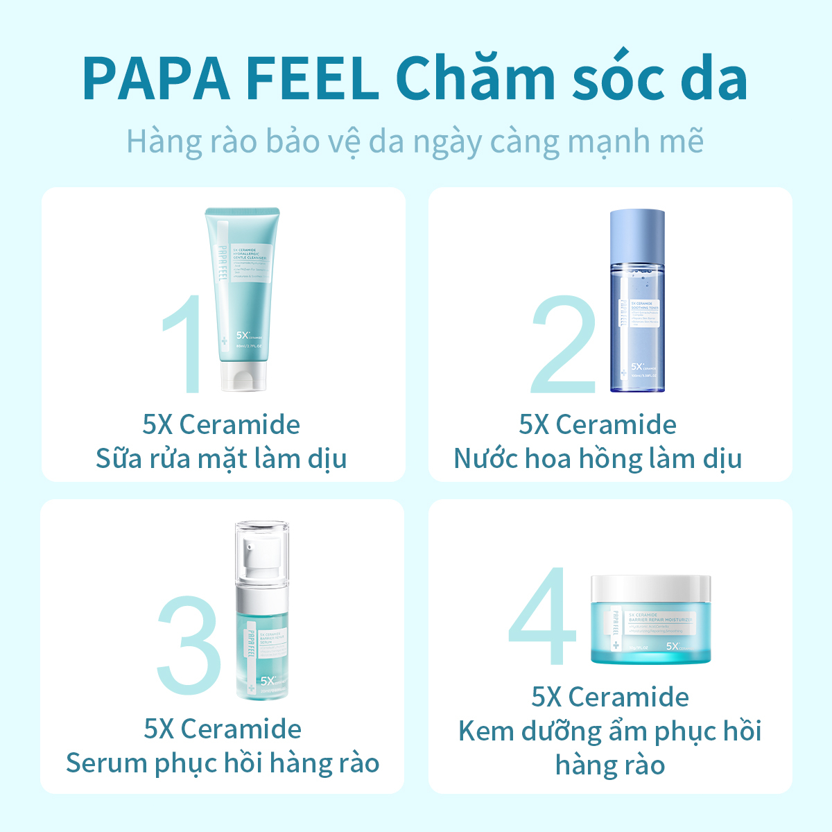 PAPA FEEL Sữa rửa mặt Amino Acid tạo bọt làm sạch sâu dành cho da nhạy cảm 100ml | BigBuy360 - bigbuy360.vn
