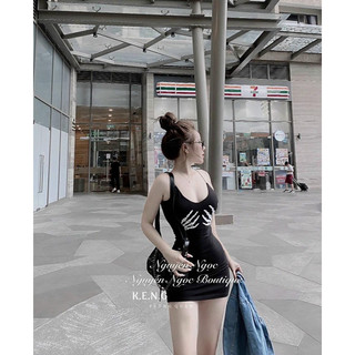Đầm 2 Dây Ôm Thun Borip Mẫu Hot
