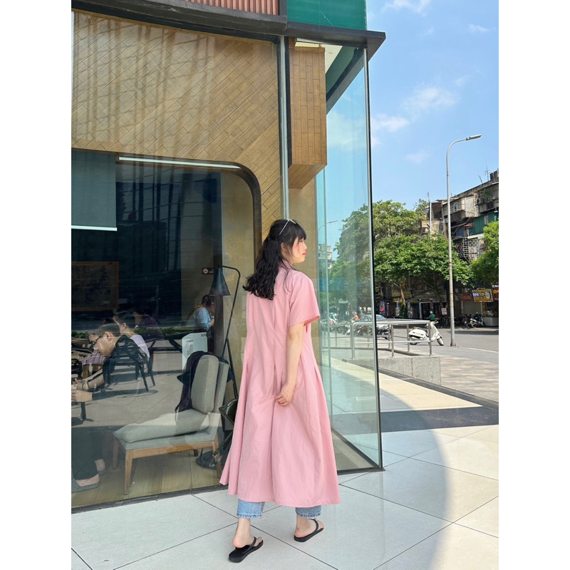 Nimi - Đầm sơ mi chiết eo nhẹ Signature shirts dress