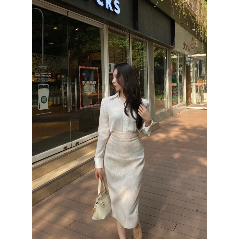 Chân váy công sở dáng ngắn bút chì by MIÊN Store