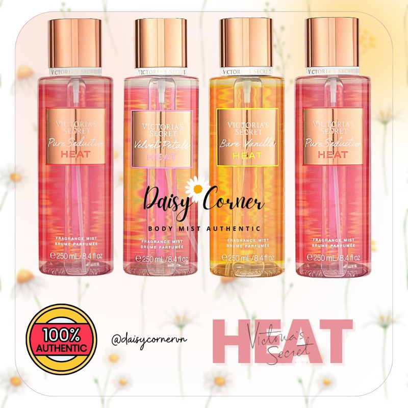Heat Limited - Xịt thơm toàn thân Body Mist Victoria’s Secret - Love Spell Heat - Pure Seduction Heat