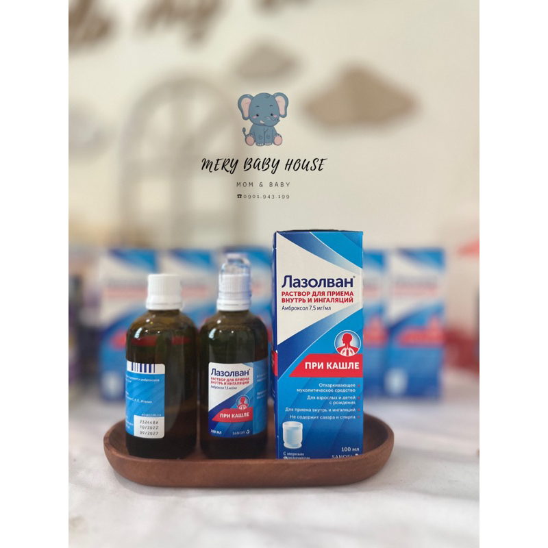Siro ho Nga Lazolvan 100ml (mẫu mới) giảm ho long đờm an toàn hiệu quả cho bé