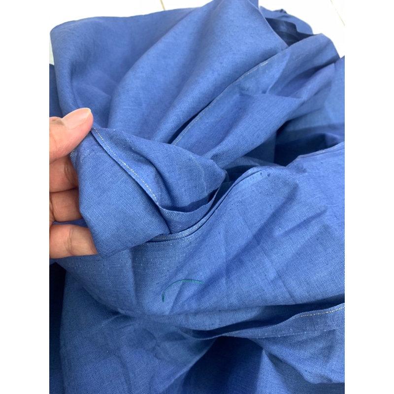 Linen màu xanh đá