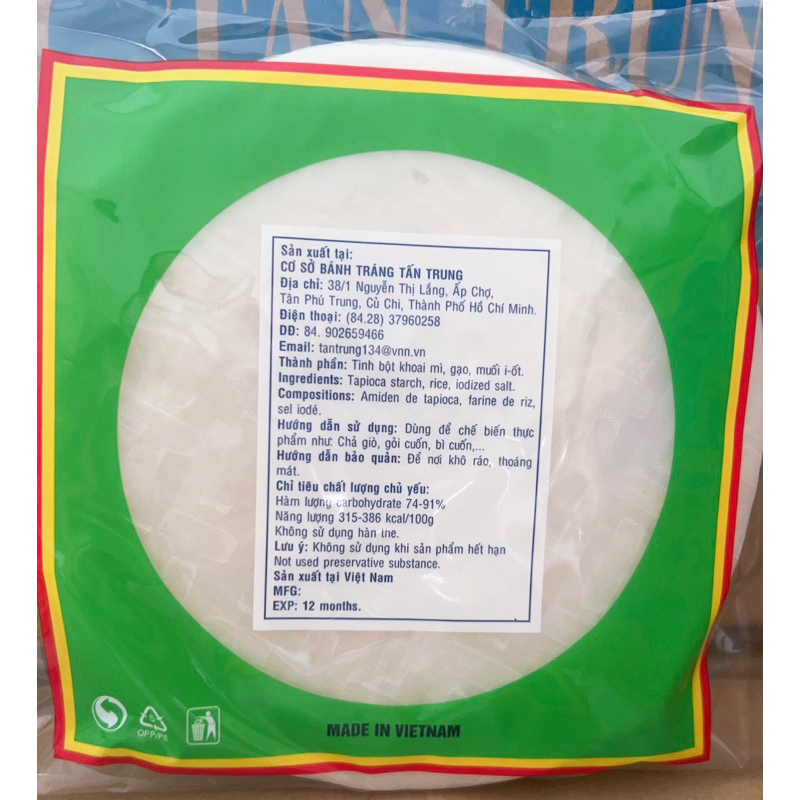 BÁNH_TRÁNG_DÀY_XUẤT_KHẨU _CUỐN_ THỊT_RAU_GỎI_CUỐN 16CM