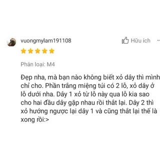 Túi dây rút đeo chéo canvas thỏ bunny
