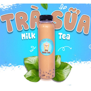 Trà sữa đóng chai nhà nấu trân châu trắng - đậm trà, ít ngọt