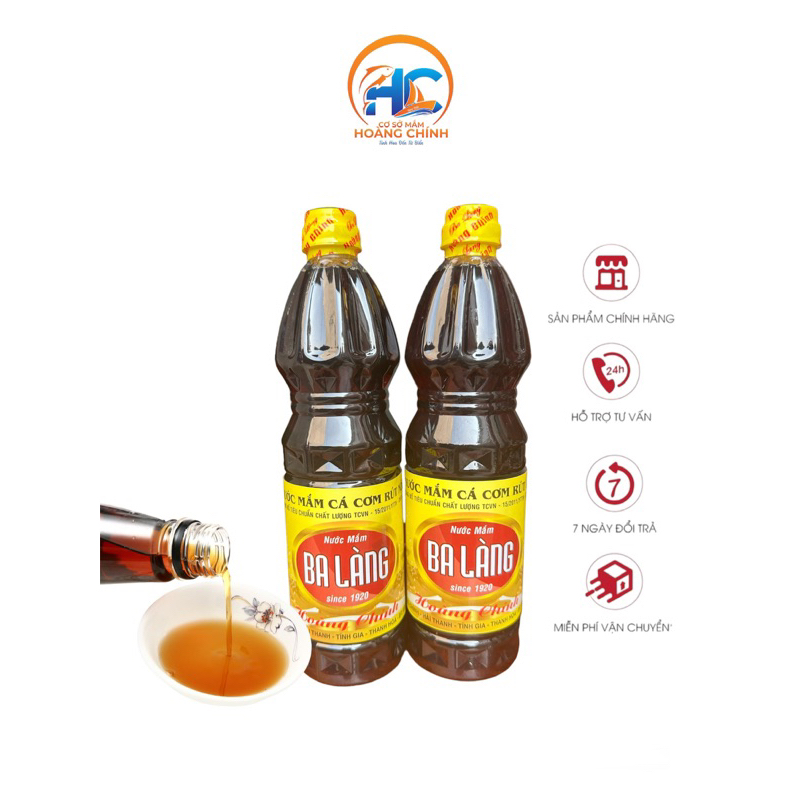 Nước mắm cốt cá cơm Ba Làng Thanh hoá ( 40 độ đạm chai 1lít)