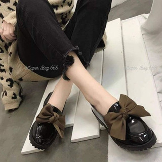 Giày đốc nữ nơ lụa thời trang hottrend của năm