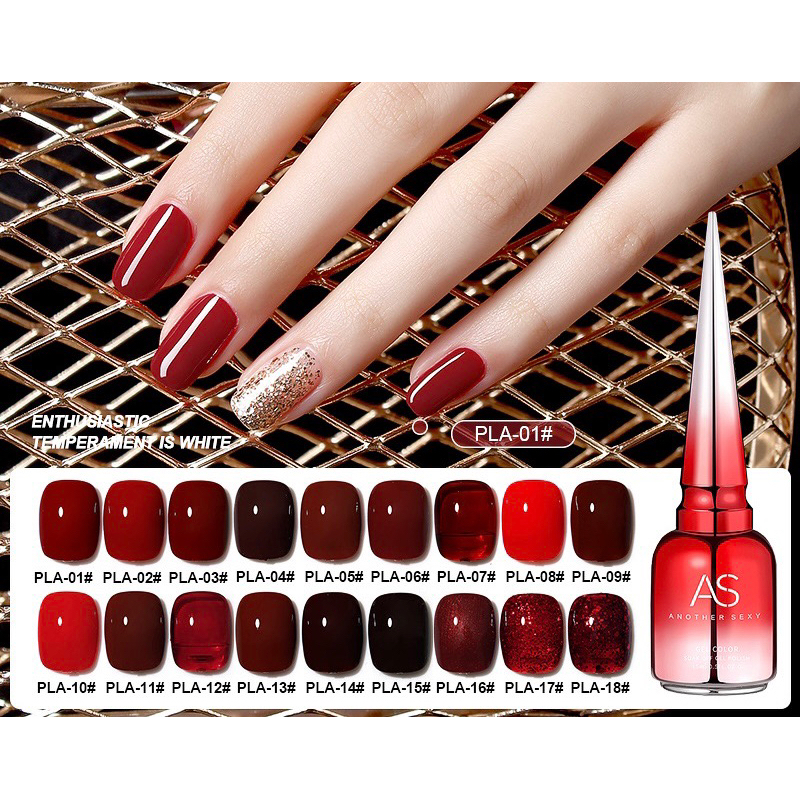 Sơn gel AS chai đỏ tuyết dung tích 15ml