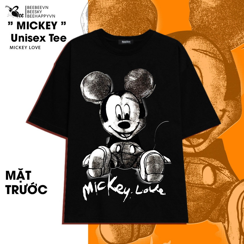 Áo Thun Unisex BEEBEE 100% Cotton MICKEY LOVE 100% cotton- MKL001