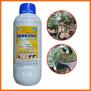 Chế phẩm benkona chai 1 lít, diệt vi khuẩn và sát trùng cho phong lan, hoa kiểng
