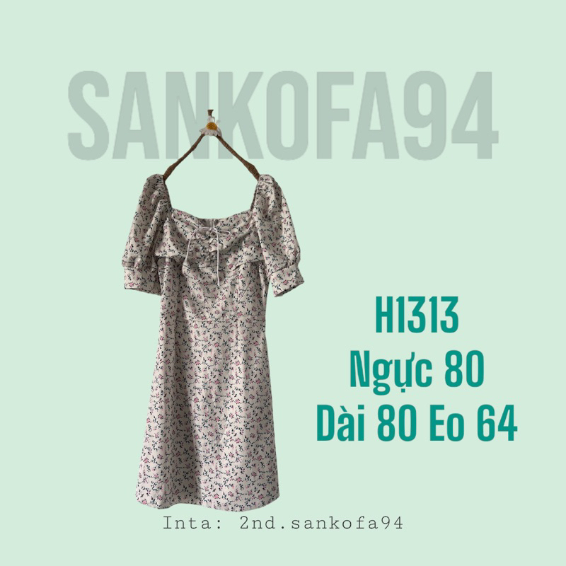 H1313 váy hoa nhí mặc hè size S M 2hand