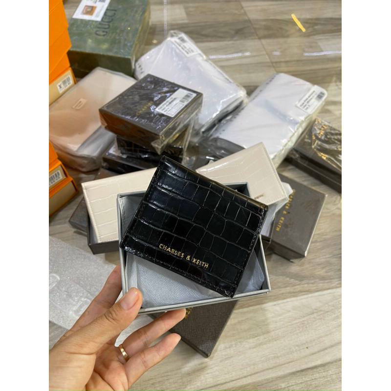 Ví gập mini da rắn full box