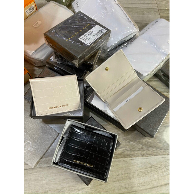 Ví gập mini da rắn full box