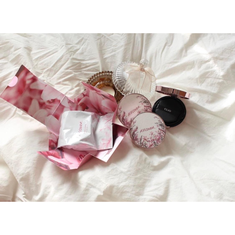 Phấn nước Clio fixer phiên bản vỏ hoa dạ limited