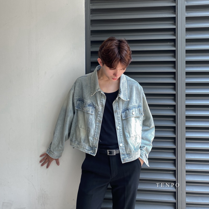 Áo Khoác Bò Form Crop TENPO | Denim Jacket
