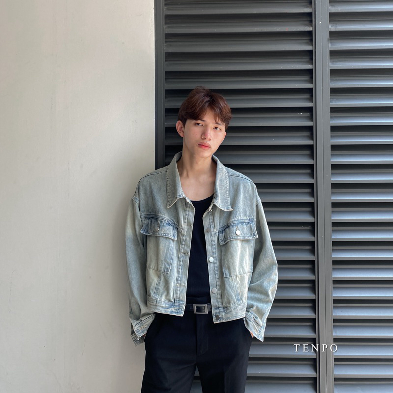 Áo Khoác Bò Form Crop TENPO | Denim Jacket