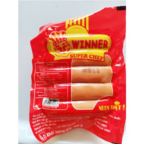 Xúc xích chiên Winner hãng CP chiên rán, thả lẩu tiện lợi