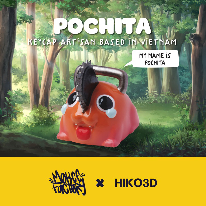 Keycap Pochita, màu origin color | keycap cho bàn phím cơ