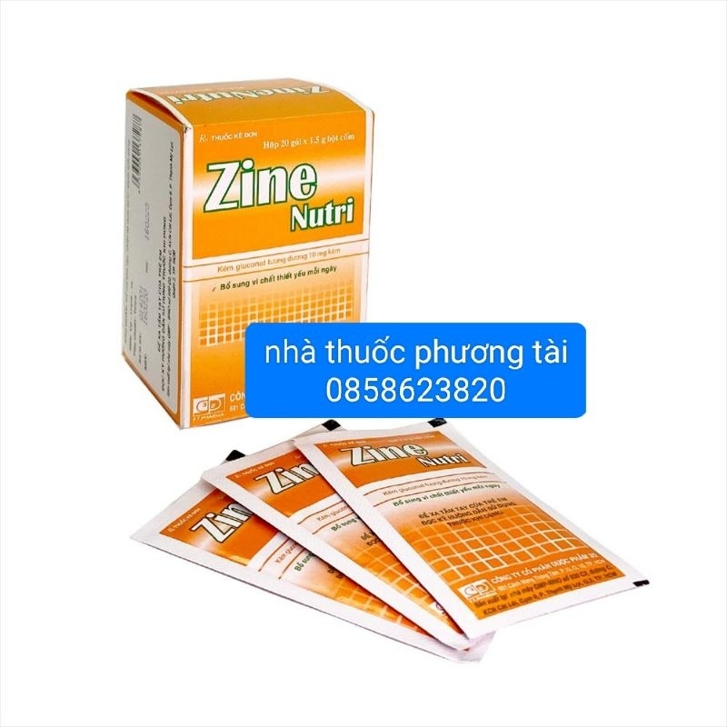 Bổ sung kẽm Zine nutri h20gói ( date 08/24)
