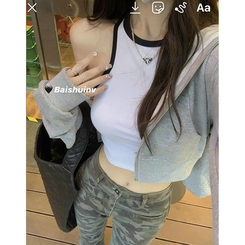 Áo ba lỗ viền, áo sát nách, áo croptop đi biển chất thun borip dày dặn co giãn tốt