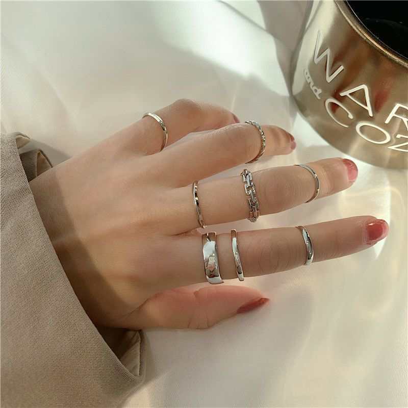 Set 7 Nhẫn Đeo Tay Phong Cách Retro Thời Trang Cho Nữ N17