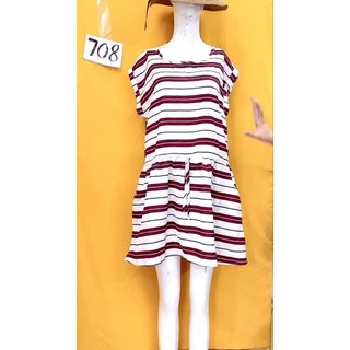 đầm sơmi kẻ sọc rút eo. S708