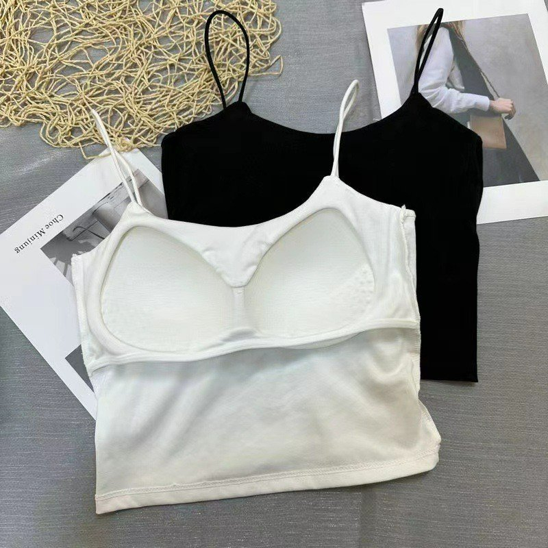 Áo Bra Nữ Cotton Thiết Kế 2 Dây Mảnh Kiểu Dáng Sexy Hở Lưng Có Đệm Ngực Mềm Mại MÃ 2856