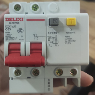 Cầu dao aptomat chống giật, chống dòng rò delixi 2p 63a