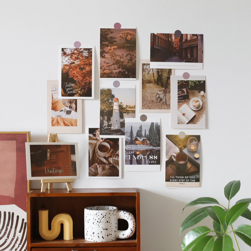 Postcard Set 30 Tấm Trang Trí Decor Tường, Đạo Cụ Chụp Ảnh Aesthetic