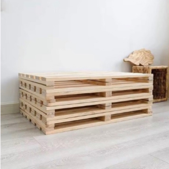 Giường Pallet/ Giường ngủ Pallet gỗ thông gấp gọn/ Giường giá rẻ