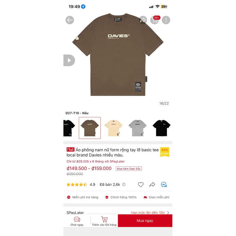 Áo  thun  local davies