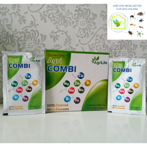 Agri Combi gói 25gr Phân bón vi lượng Giúp cây Xanh Dày lá