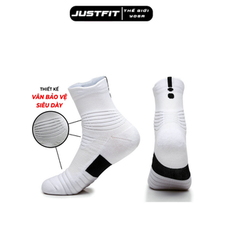 Tất Thể Thao Chạy Bộ JUSTFIT Chống Trơn Trượt, Tất Dày Thấm Hút Mồ Hôi, Thoáng Khí