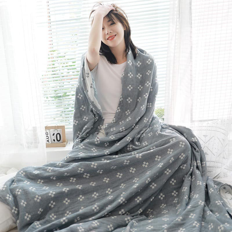 XẢ🔴Chăn Thu Xô Cotton Sợi tre Organic siêu kháng khuẩn 2 lớp