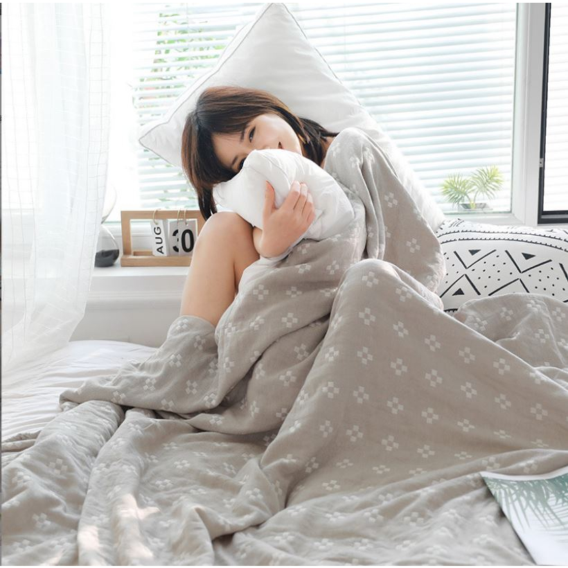 XẢ🔴Chăn Thu Xô Cotton Sợi tre Organic siêu kháng khuẩn 2 lớp