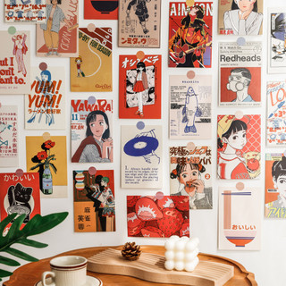 Postcard Set 30 Tấm Trang Trí Decor Tường, Đạo Cụ Chụp Ảnh Phong Cách Graphic (Tặng Kèm Sticker)