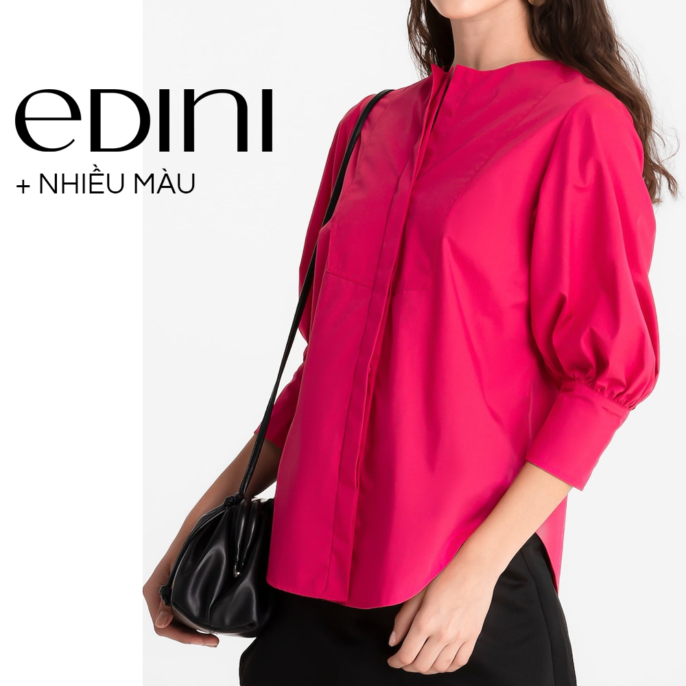 Áo Sơ Mi Tay Lửng Cổ Cách Điệu - EDINI - A1376