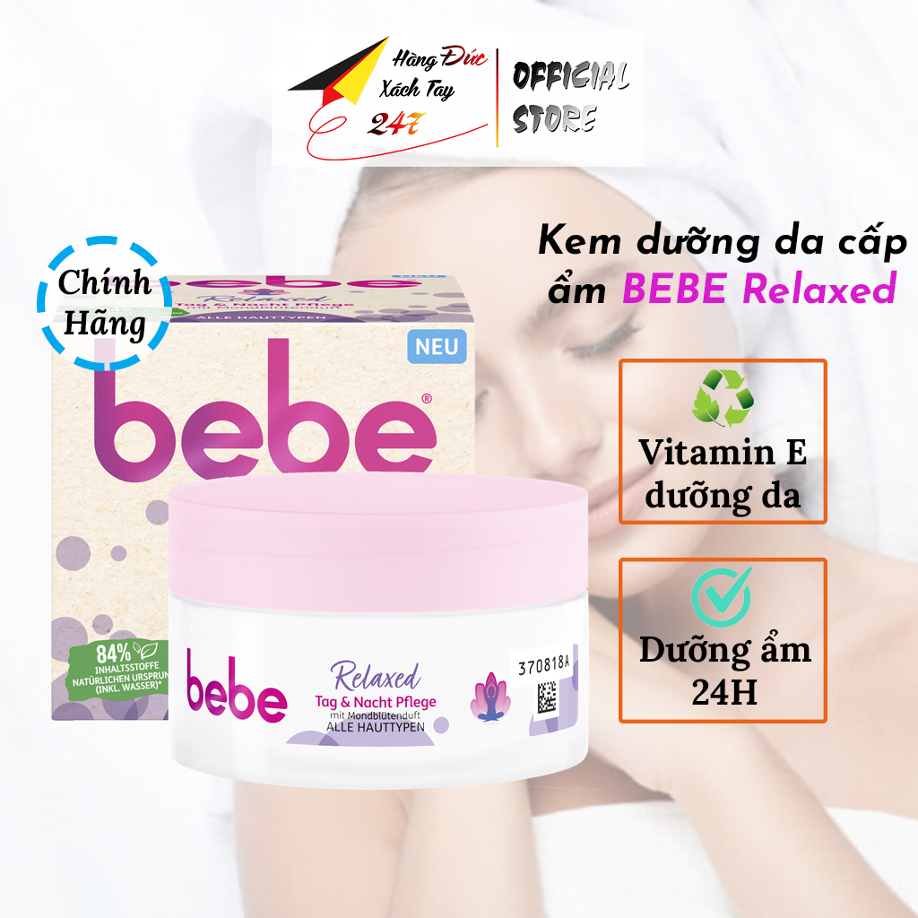 Kem dưỡng ẩm da khô BEBE Relaxed phục hồi da mặt body ngày và đêm