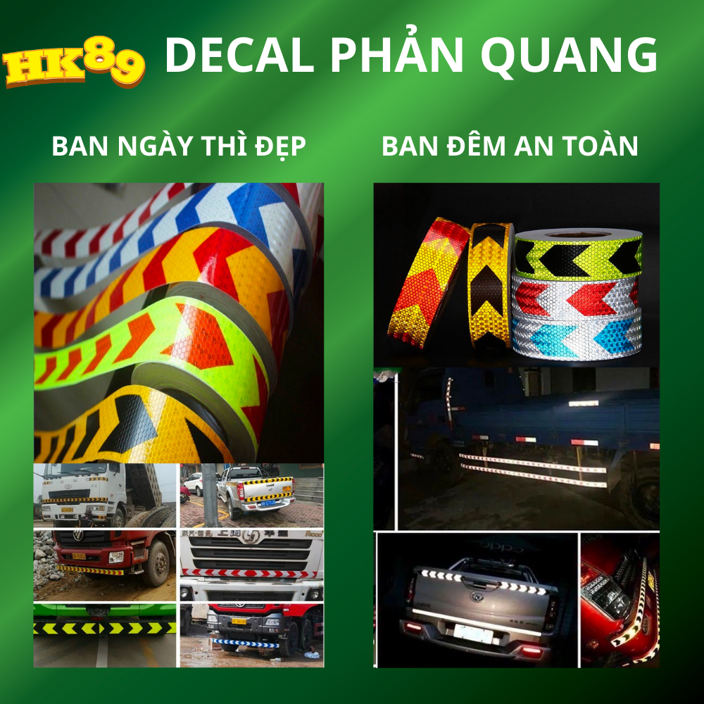 Decal phản quang Phát sáng ban đêm - Tem xe phát sáng cho ô tô, xe tải, xe khách