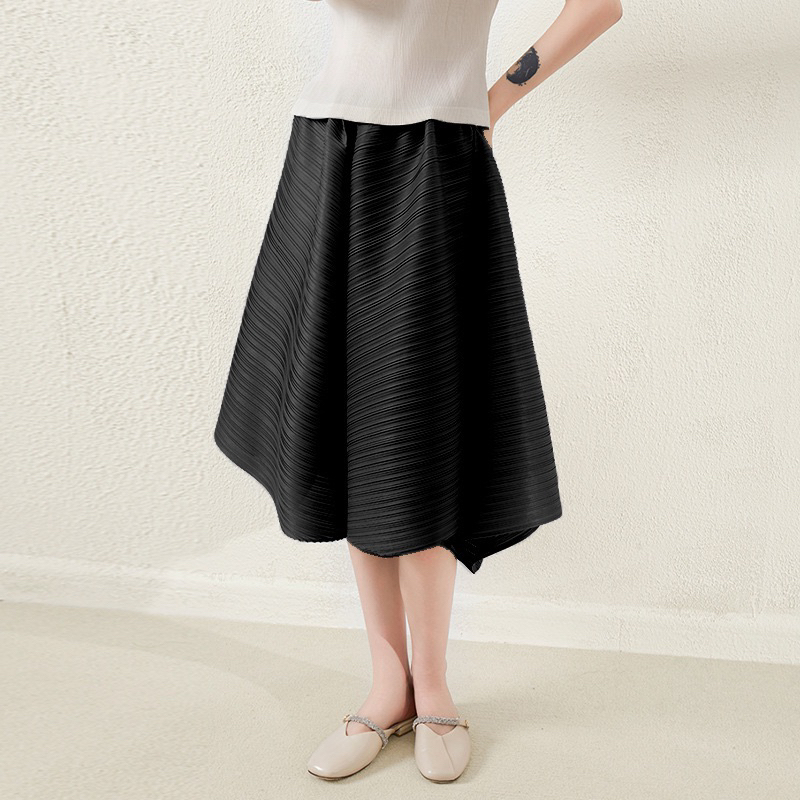 Quần short váy ống rộng, chất liệu lò xo - Quần đùi ngang gối freesize 90kg