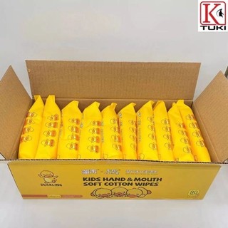 THÙNG KHĂN ƯỚT CON VỊT VÀNG ( 1 thùng 10 GÓI ) , 80 TỜ