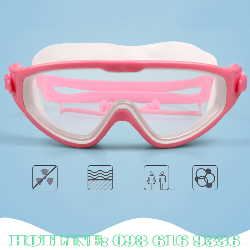 Kính bơi trẻ em và người lớn silicon cao cấp chống nước màu sắc đáng yêu, chống đọng hơi sương