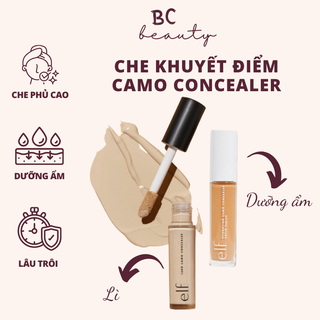 Che Khuyết Điểm e.l.f Camo Concealer (Lì & Dưỡng Ẩm) Bền Màu | Độ Che Phủ Cao, Che Được Mụn Đỏ, Quầng Thâm Mắt Nhập Khẩu