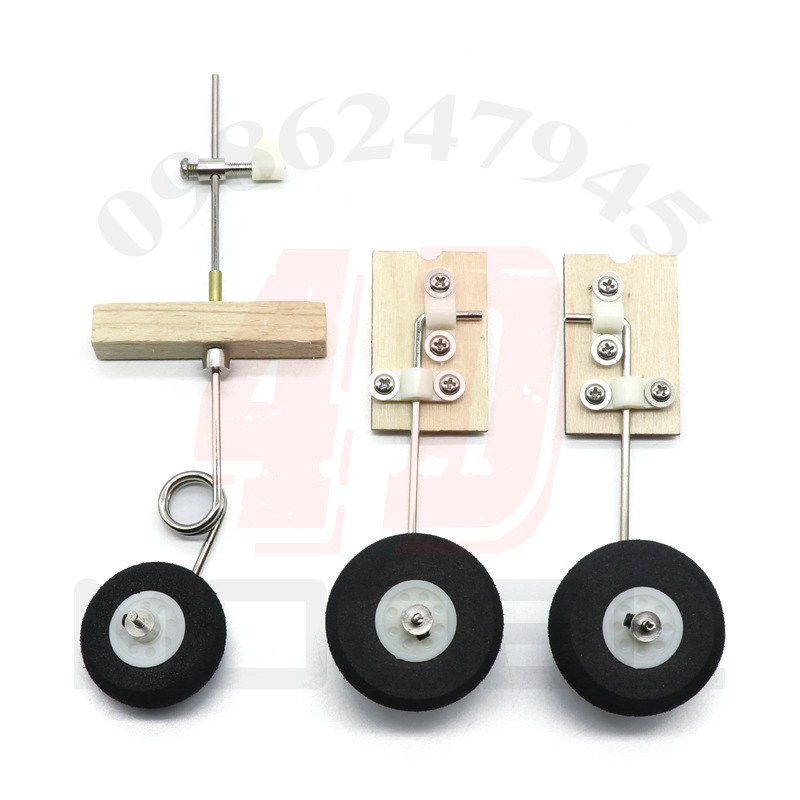Bộ càng đáp gỗ dùng cho máy bay rc Su27, F22 & các loại mô hình Flat, Scale