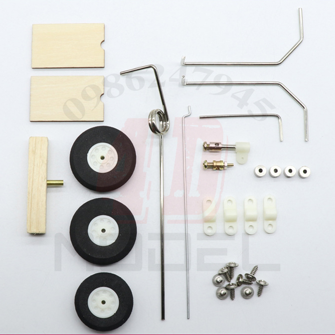 Bộ càng đáp gỗ dùng cho máy bay rc Su27, F22 & các loại mô hình Flat, Scale
