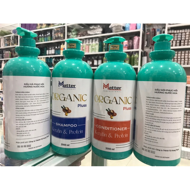 GỘI XẢ ORGANIC Matter phục hồi tóc hương nước hoa 2000ml
