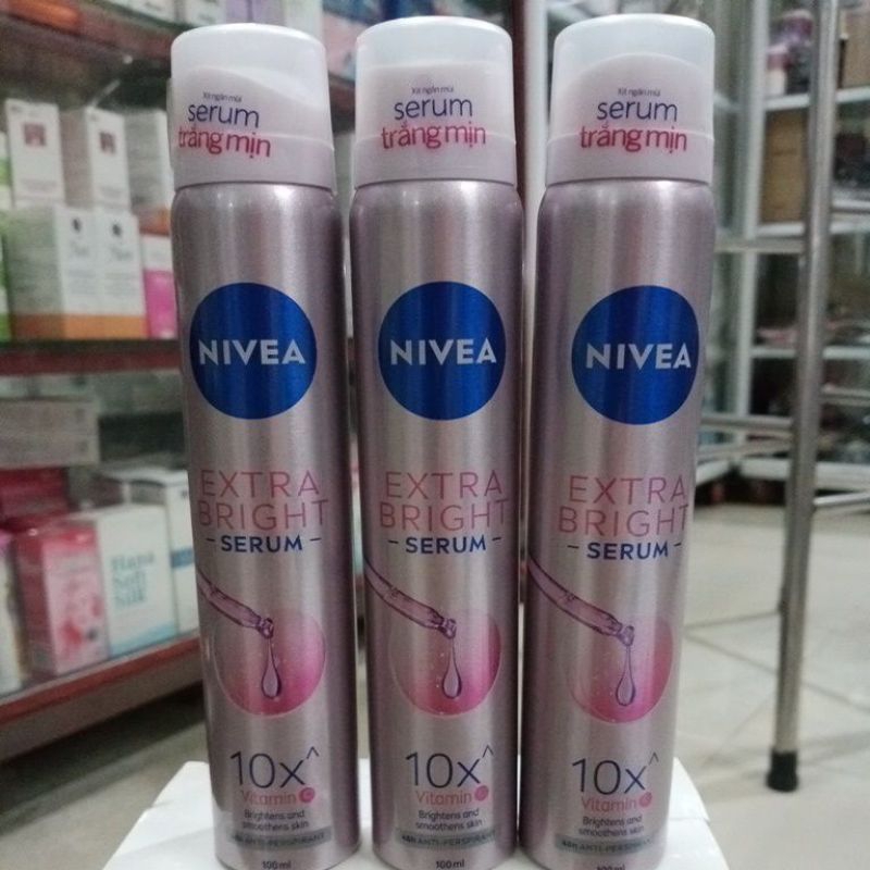 XỊT KHỬ MÙI NỮ NIVEA EXTRA BRIGHT SERUM 100ML CHÍNH HÃNG,CHO VÙNG NÁCH TRẮNG MỊN