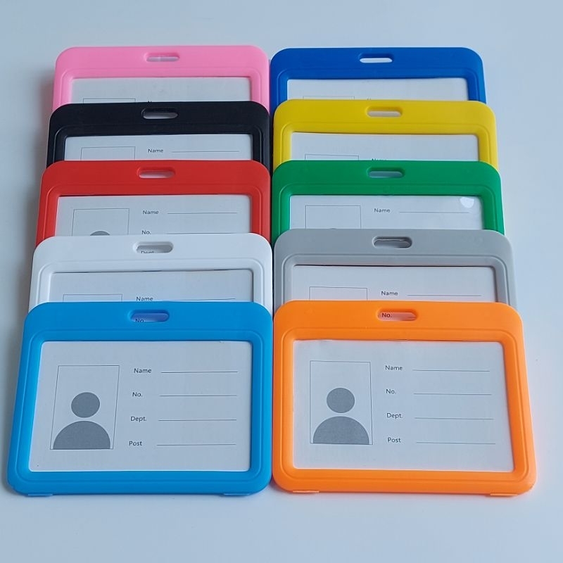 Thẻ đeo bảng tên nhân viên 2 mặt trong suốt, bao đựng thẻ học sinh nhiều màu kích thước 8 x 10 cm