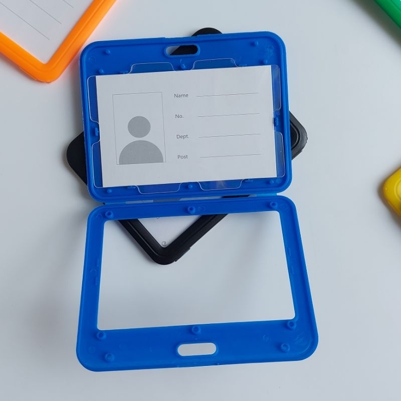 Thẻ đeo bảng tên nhân viên 2 mặt trong suốt, bao đựng thẻ học sinh nhiều màu kích thước 8 x 10 cm